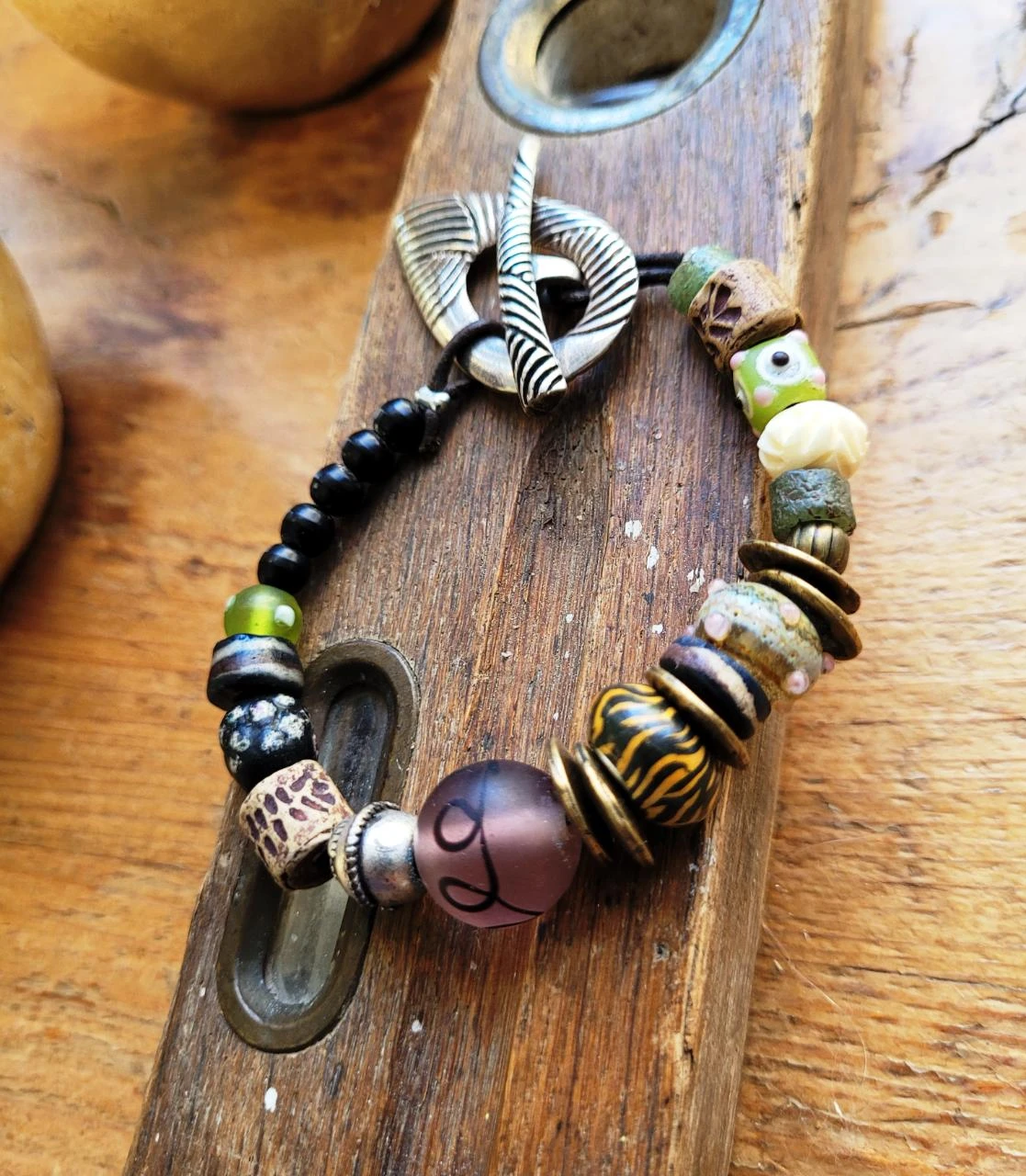 A chic boho urban bracelet with delightful glass beads. – photo 2